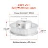Geeyu ZHaonan 100-Tooth 2GT Timing Pulley, 8–25 mm Bore, for 6/9/10 mm GT2 Synchronous Belts, 100T, 14 mm Bore, 9 mm Belt Width view 2