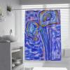 SAISEMIHOME Piet Mondrian Shower Curtain Liner, Abstract Blue Pattern, Waterproof Washable Polyester, 12 Hooks, 200 x 200 cm view 1