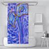 SAISEMIHOME Piet Mondrian Shower Curtain Liner, Abstract Blue Pattern, Waterproof Washable Polyester, 12 Hooks, 200 x 200 cm view 2