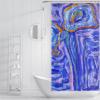 SAISEMIHOME Piet Mondrian Shower Curtain Liner, Abstract Blue Pattern, Waterproof Washable Polyester, 12 Hooks, 200 x 200 cm view 3