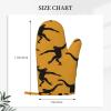 Black Gibbon Monkey Silicone Oven Mitts, 1 Pair, Heat-Resistant, Non-Slip Kitchen Gloves for Baking, Cooking, and Grilling view 3