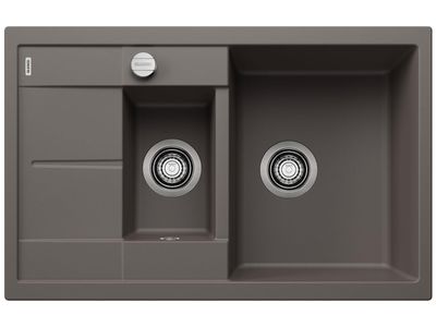 BLANCO METRA 6 S Compact | SILGRANIT granite sink, volcanic gray