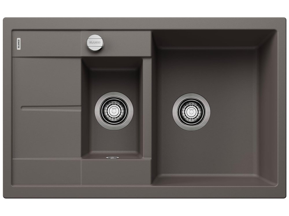 BLANCO METRA 6 S Compact | SILGRANIT granite sink, volcanic gray