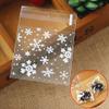 Duendhd 100-Count White Snowflake Bags for Christmas Candies view 2