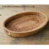 ARZARF Handwoven Oval Serving Tray with Cutout Handles view 2