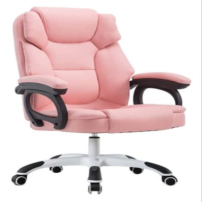 FLBT Ergonomic High-Back Office Gaming Chair with Reclining Backrest, Pink