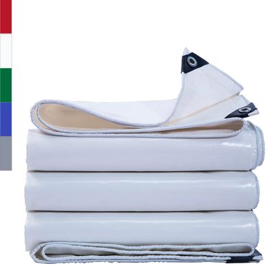 AMXFS PVC Tarp, 0.5 mm Thick, 1.8 x 2.8 m, 500 g/m, White