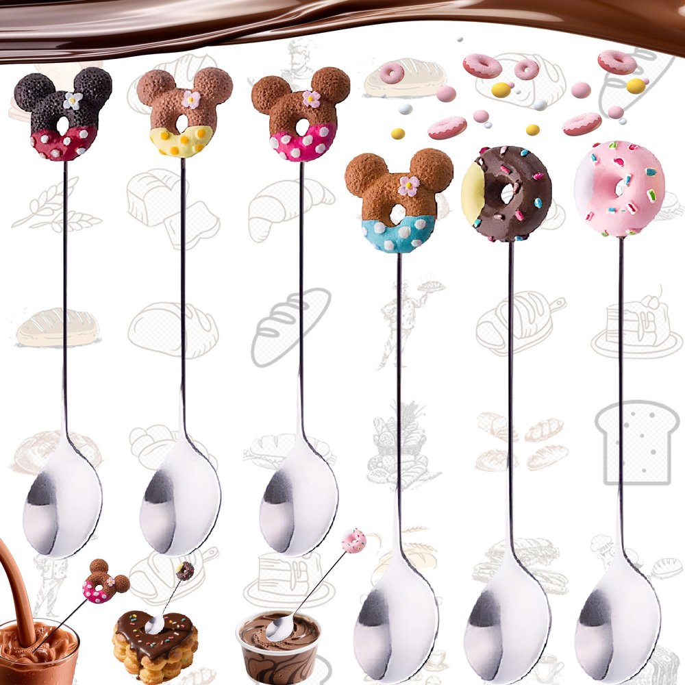 Aatpuss 6-Piece Cartoon Coffee Spoon Set