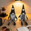 Maritown Plush Coffee Gnome Decor, Handmade Coffee Bar Gnomes, Farmhouse Swedish Tomte Gnomes for Cafe, Kitchen, Home Office (Black, 2-Piece) view 4