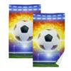 YOUJUNER 2-Piece Cotton Galaxy Football Towel Set view 1
