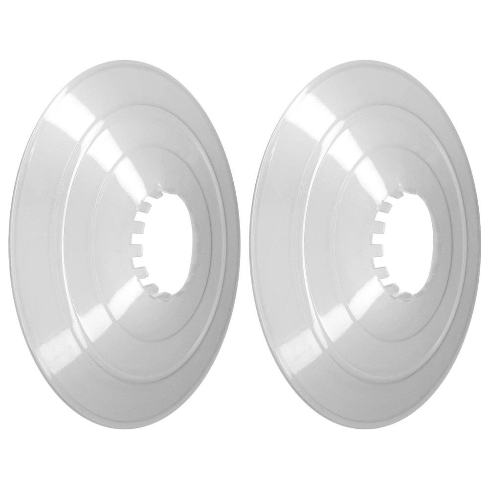 cyclingcolors 2-Pack Bicycle Spoke Protectors, 135 mm, Clear White
