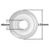 cyclingcolors 2-Pack Bicycle Spoke Protectors, 135 mm, Clear White view 3