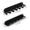 Cosmos 2-Piece Acrylic Billiard Cue Rack Wall Mount, EVA Foam Clips, Holds 6 Pool Cues, Solid Black view 2