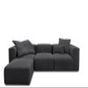 DOMO. collection Malia Corner Sofa, L-Shape, 4 Modules, Anthracite view 1