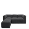 DOMO. collection Malia Corner Sofa, L-Shape, 4 Modules, Anthracite view 2