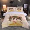 VASENA Anime Bedding Set, 200 x 200 cm, Pink Cartoon Girl, 3-Piece Microfiber view 2
