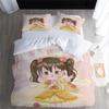 VASENA Anime Bedding Set, 200 x 200 cm, Pink Cartoon Girl, 3-Piece Microfiber view 3