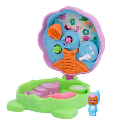 CRY BABIES Little Changers Aqua | Flower-Shaped Collectible Capsule with Mini Doll, Dropper and Leaflet | Ages 3+