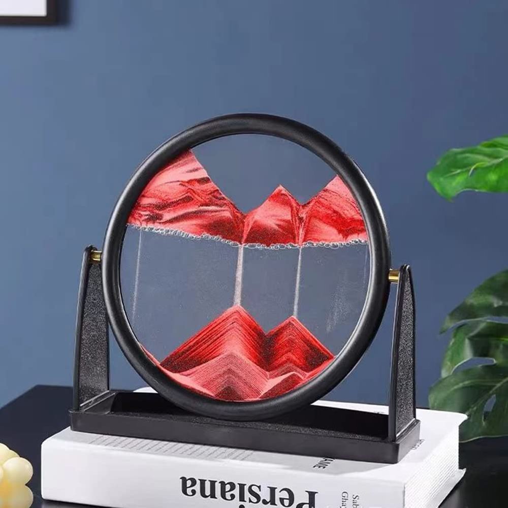 DAZZLEEX Moving Sand Art, 3D Sand Picture, Red