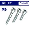 M5 Socket Head Cap Screws, Hex Socket, V2A Stainless Steel, DIN 912 (50, M5 x 50 mm) view 2