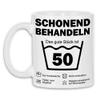 wowshirt Mug “Handle with Care—This Good Piece Is 50” 50th Birthday Gift, 50 Years, White view 2