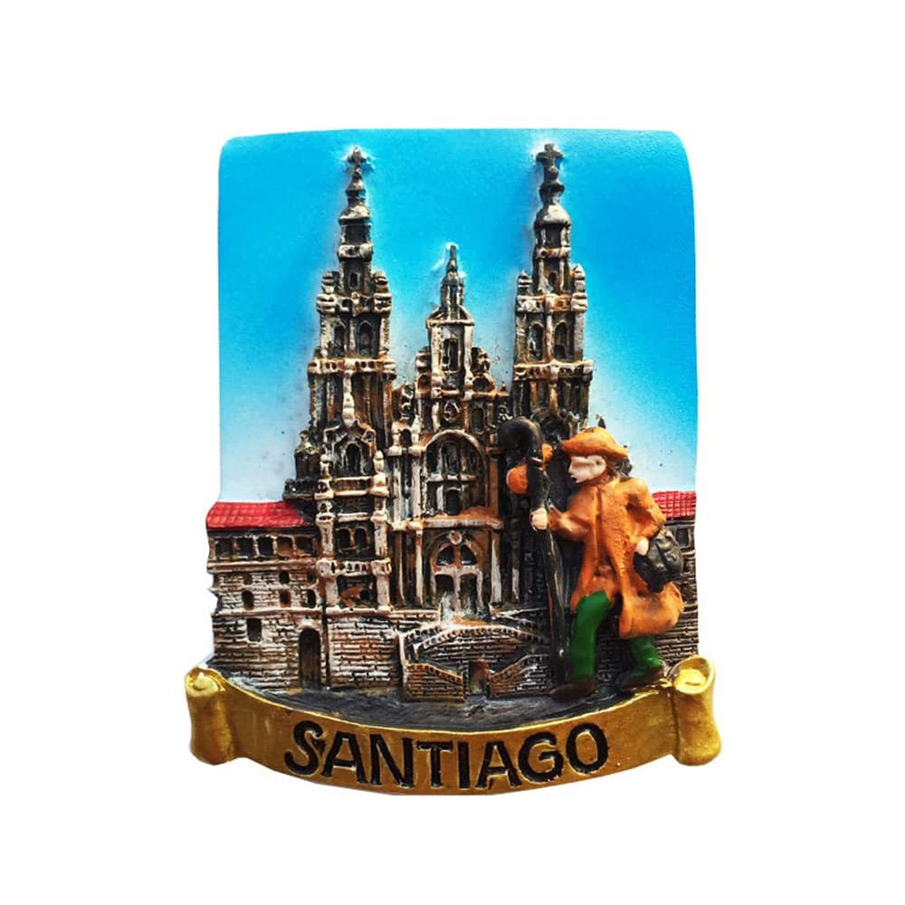 Santiago de Compostela Spain Hand-Painted 3D Refrigerator Magnet