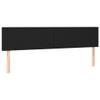 vidaXL LED Headboard Black 160 x 5 x 78/88 cm Faux Leather view 1
