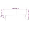 vidaXL LED Headboard Black 160 x 5 x 78/88 cm Faux Leather view 3