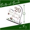 20th Birthday Decorative Heart Stand, 15 x 15 cm view 2