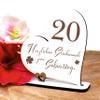 20th Birthday Decorative Heart Stand, 15 x 15 cm view 4