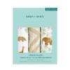Aden + Anais Essentials Cotton Muslin Washcloth Set, Stanzanie, 3-Pack view 2