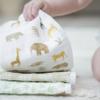 Aden + Anais Essentials Cotton Muslin Washcloth Set, Stanzanie, 3-Pack view 3