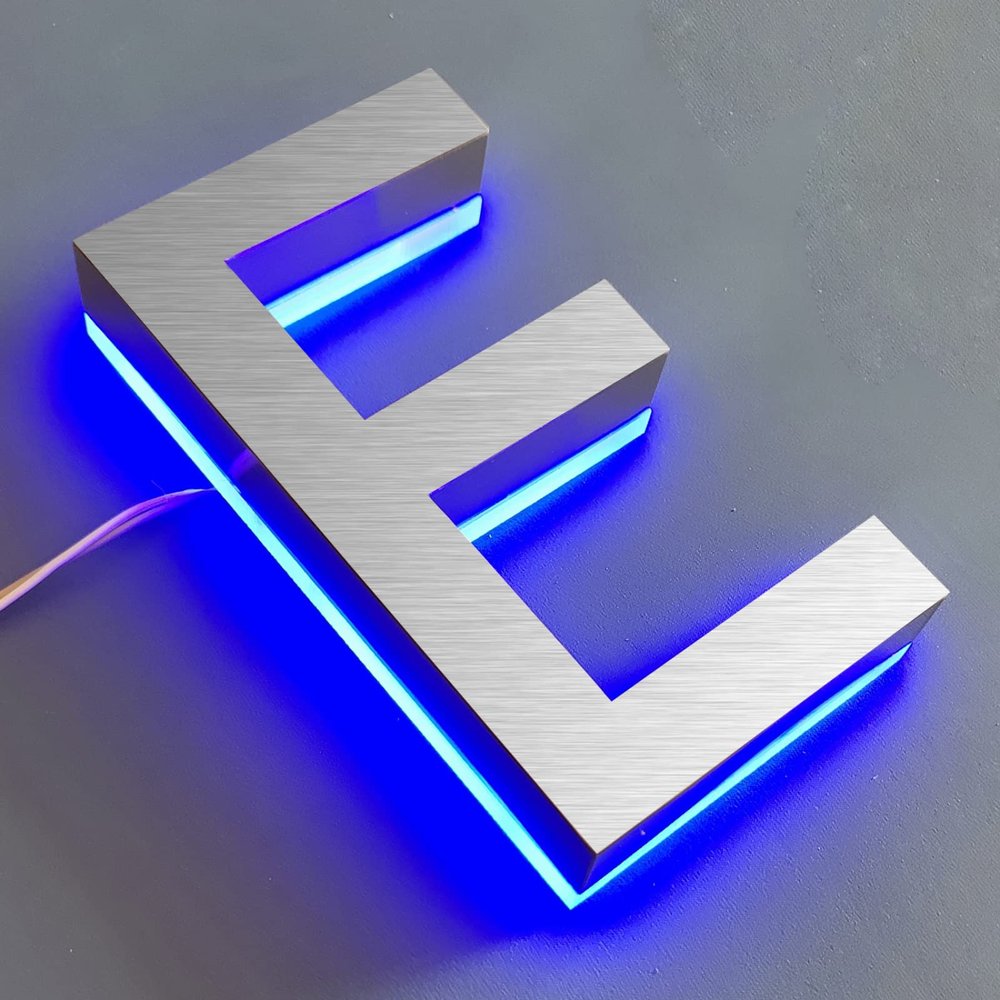 10-Inch Modern Backlit 3D-Effect House Number Sign