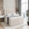 ALTDECOR RICAR Box Spring Bed with H4 Mattress, 160 x 200 cm, Beige view 1