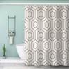 VASENA Geometric Waterproof Mold-Resistant Shower Curtain with 12 Hooks view 1