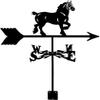 Creative Metal Witch Weather Vane Wind Direction Indicator for Garden and Yard Decoration, Stainless Steel Animal Weather Vane (Horse) (Chariot) view 3