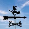 Creative Metal Witch Weather Vane Wind Direction Indicator for Garden and Yard Decoration, Stainless Steel Animal Weather Vane (Horse) (Chariot) view 4