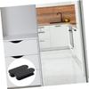 HONMEET Black Window and Cabinet Handles, 6-Pack, Self-Adhesive ABS, Drill-Free Installation view 4