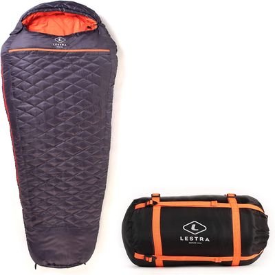 Lestra Outdoor Mount Everest 210 All-Season Mummy Sleeping Bag, Comfort Limit -5°C, 210 × 80 cm, 1.7 kg, Dark Gray