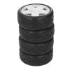 Dilwe 1:8 GT RC On-Road Tires, 4-Piece Set with 17 mm Adapters, White view 1