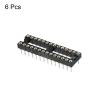 sourcing map 6-Pack 28-Pin DIP IC Sockets, Round-Hole, 2.54 mm Pitch view 3