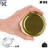 KADAX 48-Piece Canning Jar Set, 425 ml, TO82 Gold view 4