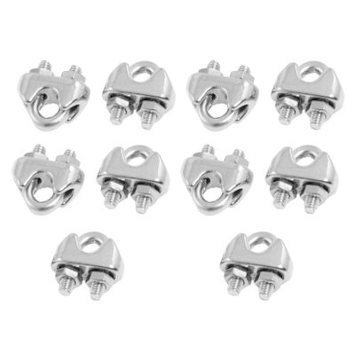 Duendhd 10-Pack 304 Stainless Steel Cable Saddle Clamps for 3/25, 3 mm
