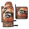 3-Piece Heat-Resistant Oven Mitt and Pot Holder Set with Hanging Loops view 1