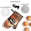 3-Piece Heat-Resistant Oven Mitt and Pot Holder Set with Hanging Loops view 3