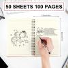 Yahenda A5 Spiral Notebooks, 21.6 x 14.9 cm, Lined, 100 Pages, Soft Cover, Red, 18-Pack view 2
