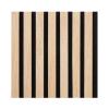 Decorative Wooden Wall Panel, Slats on Felt, 30 x 30 cm, Light Oak on Black Background, 0.09 m view 1