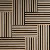 Decorative Wooden Wall Panel, Slats on Felt, 30 x 30 cm, Light Oak on Black Background, 0.09 m view 4