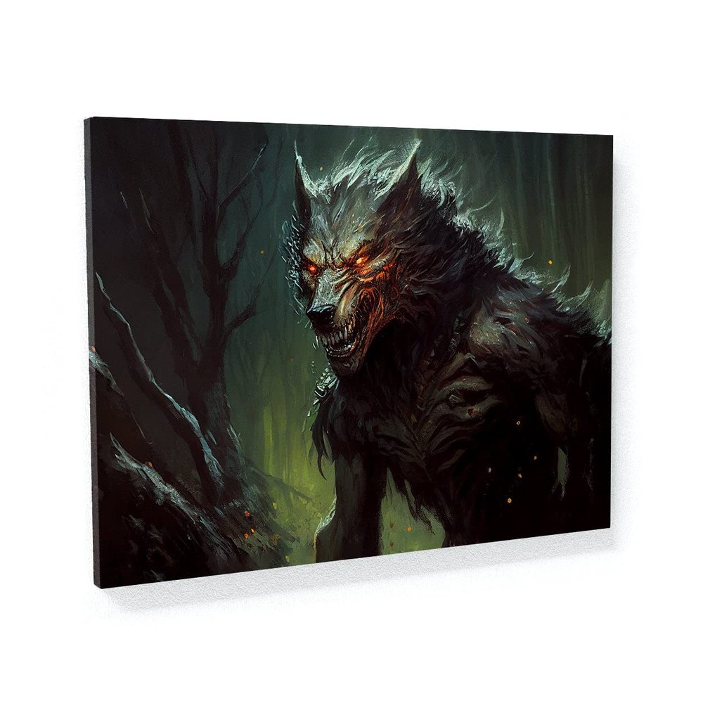 Sense Canvas Werewolf 11 Canvas Wall Art, X-Large, 48 x 36 / 3.8 cm