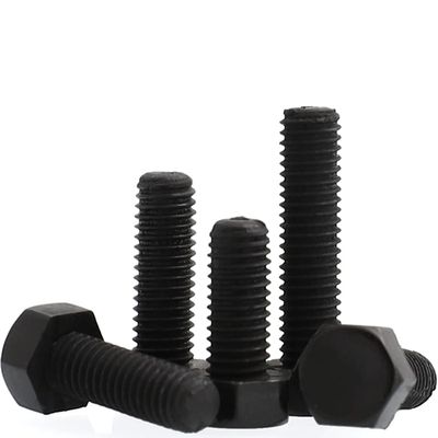 2 Black Nylon Hex-Head Screws, M12 x 60 mm